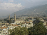 City View with Grand Mosque, and Mount Olympus in Background, Bursa, Anatolia, Turkey