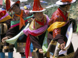 Buy Tibetans Dressed for Religious Shaman's Ceremony, Tongren, Qinghai Province, China at AllPosters.com