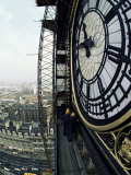 Close-Up of the Clock Face of Big Ben, Houses of Parliament, Westminster, London, England
