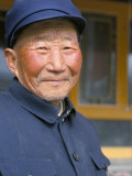 Portrait of a Han Farmer, Near Xining, Qinghai, China Photographic Print
