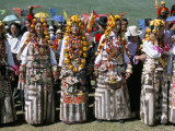 Buy Women in Traditional Tibetan Dress, Yushu, Qinghai Province, China at AllPosters.com