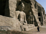 Yungang Buddhist Caves, Unesco World Heritage Site, Datong, Shanxi, China Photographic Print