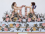Buy Detail of Painted Decoration, the Shiv Niwas Palace Hotel, Udaipur, Rajasthan State, India at AllPosters.com