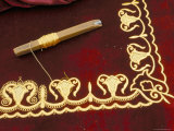 Close-Up of Gold Work Embroidery, Bokhara, Uzbekistan, Central Asia Photographic Print