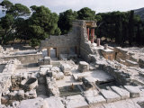 View to North Pillar Hall, Knossos, Crete, Greece