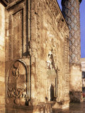 Portal and Minaret, Yakutiye Medressi Mosque, Erzerum, Anatolia, Turkey, Eurasia