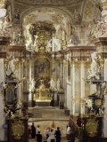 Interior of Roccoco Abbey Church, Linz, Austria