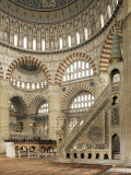 Interior of the Selimiye Mosque, Edirne, Anatolia, Turkey, Eurasia