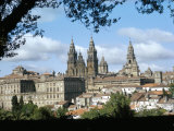 Cathedral from the Park, Santiago De Compostela, Unesco World Heritage Site, Galicia, Spain