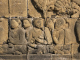 Detail of Carved Frieze, Borobudur, Unesco World Heritage Site, Java, Indonesia