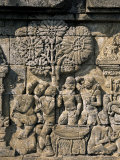 Detail of Carved Frieze, Borobudur, Unesco World Heritage Site, Java, Indonesia