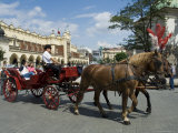 Buy Horse and Carriages in Main Market Square, Old Town District, Krakow, Poland at AllPosters.com