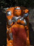 Outdoor Shrine to Hindu God, Maheshwar, Madhya Pradesh State, India