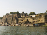 Shiva Hindu Temple and Ahilya Fort Complex on Banks of the Narmada River