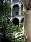 One of Many Lovely Garden Courtyards in Old Havana, Havana, Cuba, West Indies, Central America