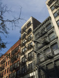 Fire Escapes on the Outside of Buildings in Spring Street, Soho, Manhattan, New York