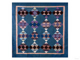 An Amish Bird in Flight Design Coverlet, Midwestern, Pieced and Quilted Cotton, 1900-1925