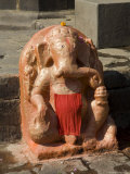 Outdoor Hindu Shrine to Ganesh, on the Ghats Below Ahilya Fort, Madhya Pradesh State