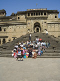 Family Portait at Shiva Hindu Temple and Ahilya Fort Complex on Banks of the Narmada River
