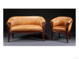 Buy A Carved Mahogany Settee and Armchair at AllPosters.com