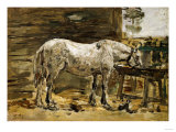 Buy White Horse at the Drinking Trough, 1885-1890 at AllPosters.com