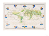 Battista Agnese: Portolan Atlas 10, Venice 1544. Depicting the Voyage of Magellan