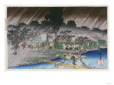 Buy Twilight Shower at Tadasu Bank', from the Series 'Famous Places of Kyoto' at AllPosters.com