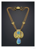 Buy Black Opal Demantoid Garnet Sapphire Enamel Necklace, Circa 1915-1920 at AllPosters.com