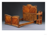Buy A Carved Mahogany Bedstead and Night Table at AllPosters.com