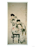 Buy Two Boys Playing with Goldfish, Hanging Scroll, Ink and Colour on Paper, 1879 at AllPosters.com