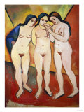 Buy Three Nude Women (Red and Orange), 1912 at AllPosters.com