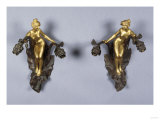 A Pair of Parcel Gilt Bronze Wall Sconces, Circa 1900