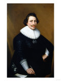 Buy Portrait of a Gentleman Wearing a Black Costume with a White Ruff, 1630 at AllPosters.com