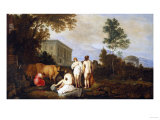 Buy Landscape with Nymphs and a Milkmaid by a Palace at AllPosters.com