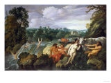 Buy An Italianate Wooded River Landscape, with Inachus and Io, 1626 at AllPosters.com