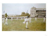 Cricket at Lords, after W.B. Wollen, Coloured Photogravure Dated 1896