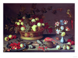 A Basket of Grapes and Other Fruit Giclee Print