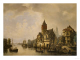 Buy A Continental River Town, 1856 at AllPosters.com
