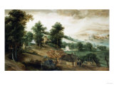 Buy An Extensive Wooded Landscape, with Cottages in the Foreground, and a River in the Distance, 1651 at AllPosters.com