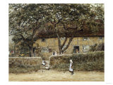Buy Children Outside a Cottage at AllPosters.com