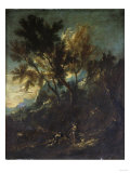 Buy A Mountain Landscape with Pastoral Figures at AllPosters.com