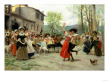 Silks and Satins at the Wedding Dance Giclee Print