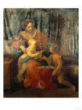 The Madonna and Child with St. John the Baptist in an Interior, Circa, 1640 Giclee Print