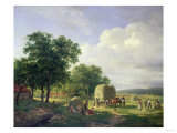 A Wooded Landscape with Haymakers, 1822 Giclee Print