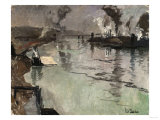 Buy Smokestacks Along the River at AllPosters.com