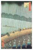 Buy Sudden Shower Over Ohashi Bridge and Atake at AllPosters.com