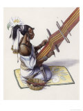 Buy Mayan Woman's Water Lily and Decorated Mat Indicate Royal Blood at AllPosters.com