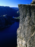Preikestolen 600M Above Lysefjord, Lysefjord, Rogaland, Norway