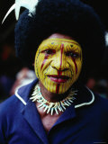 Buy Highlander with Painted Face, Port Moresby, Central, Papua New Guinea at AllPosters.com