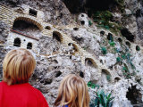 Buy Children Looking at Model of Town, Positano, Campania, Italy at AllPosters.com